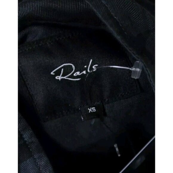 Rails Womens Star Print Drawstring Front Zip Jacket Gray Size XS Linen Blend - Picture 4 of 7